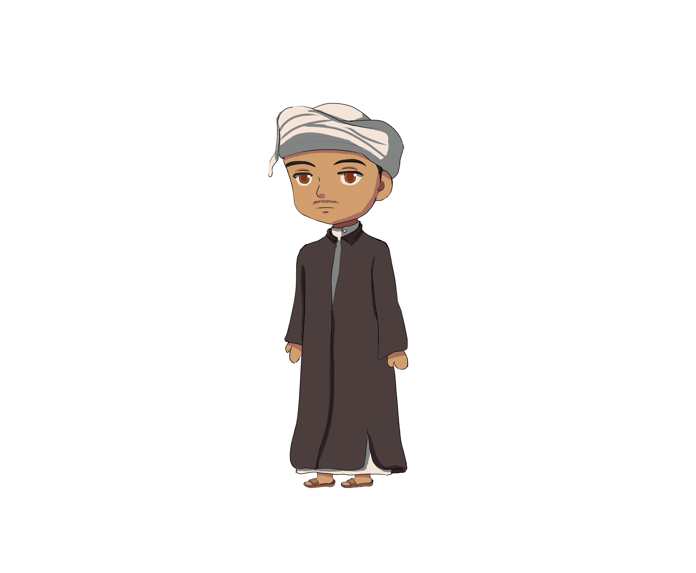 Male with Light Thobe